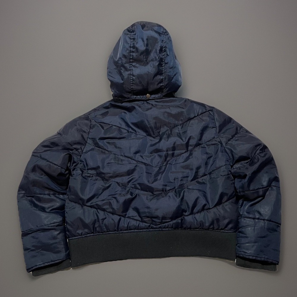 G-III Sports Carl Banks Womens Blue Boston Red Sox Faux Fur Puffer Jacket XL - Picture 2 of 8